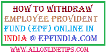 how to withdraw pf amount online india f
