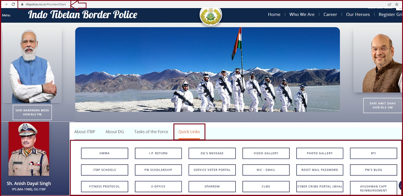 ITBP Login